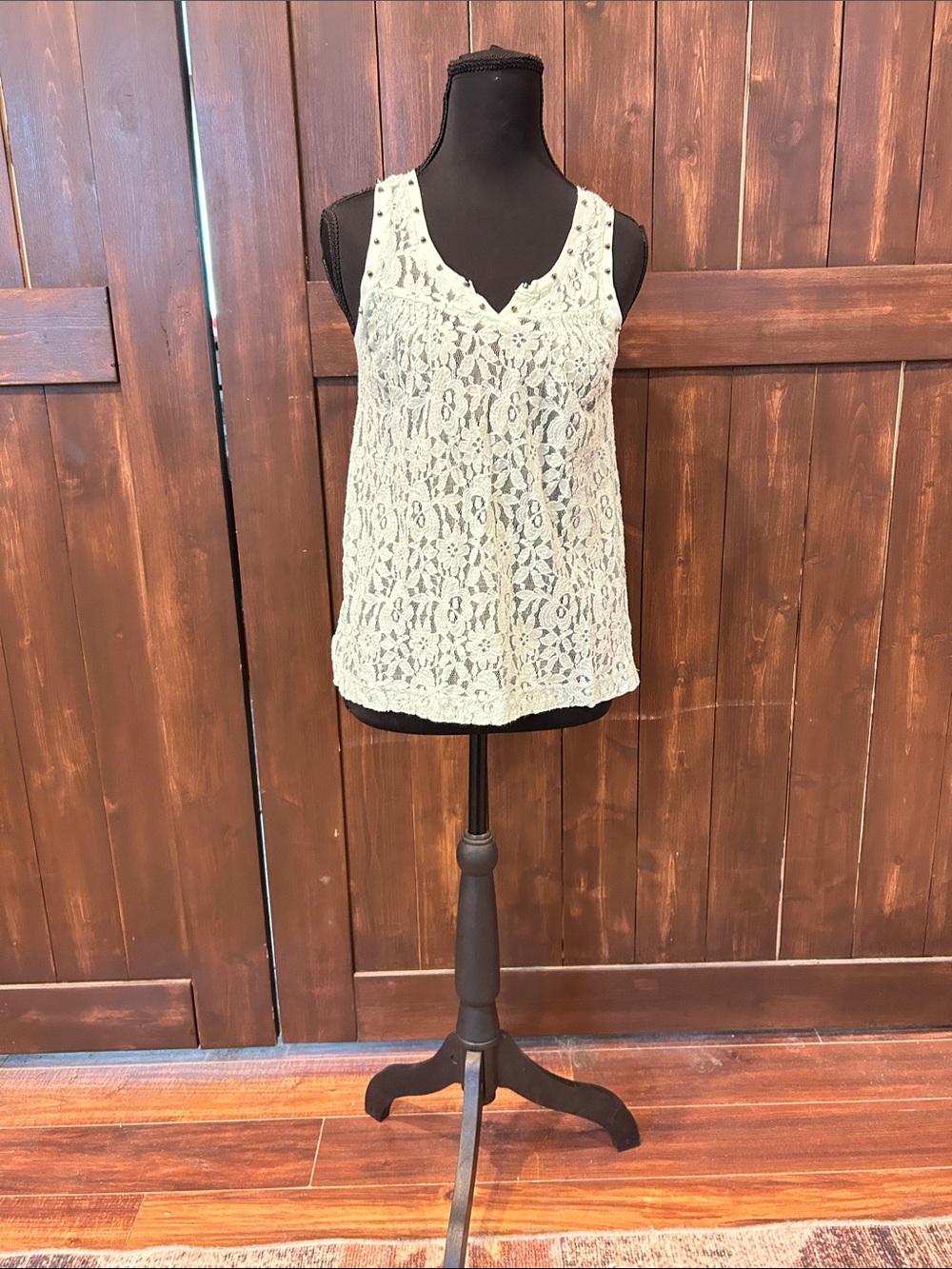 Express Cream Lace V-Neck Camisole